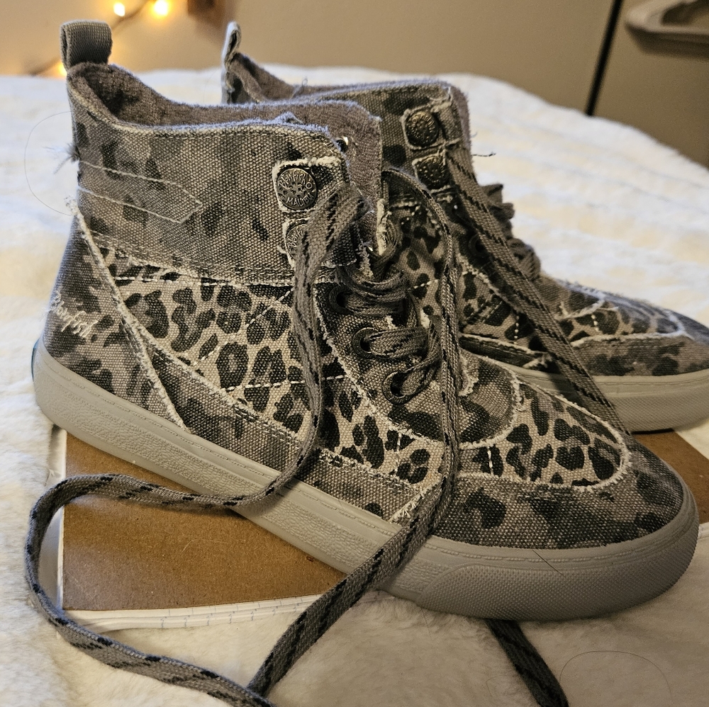Blowfish Malibu Animal Print High Top Sneakers